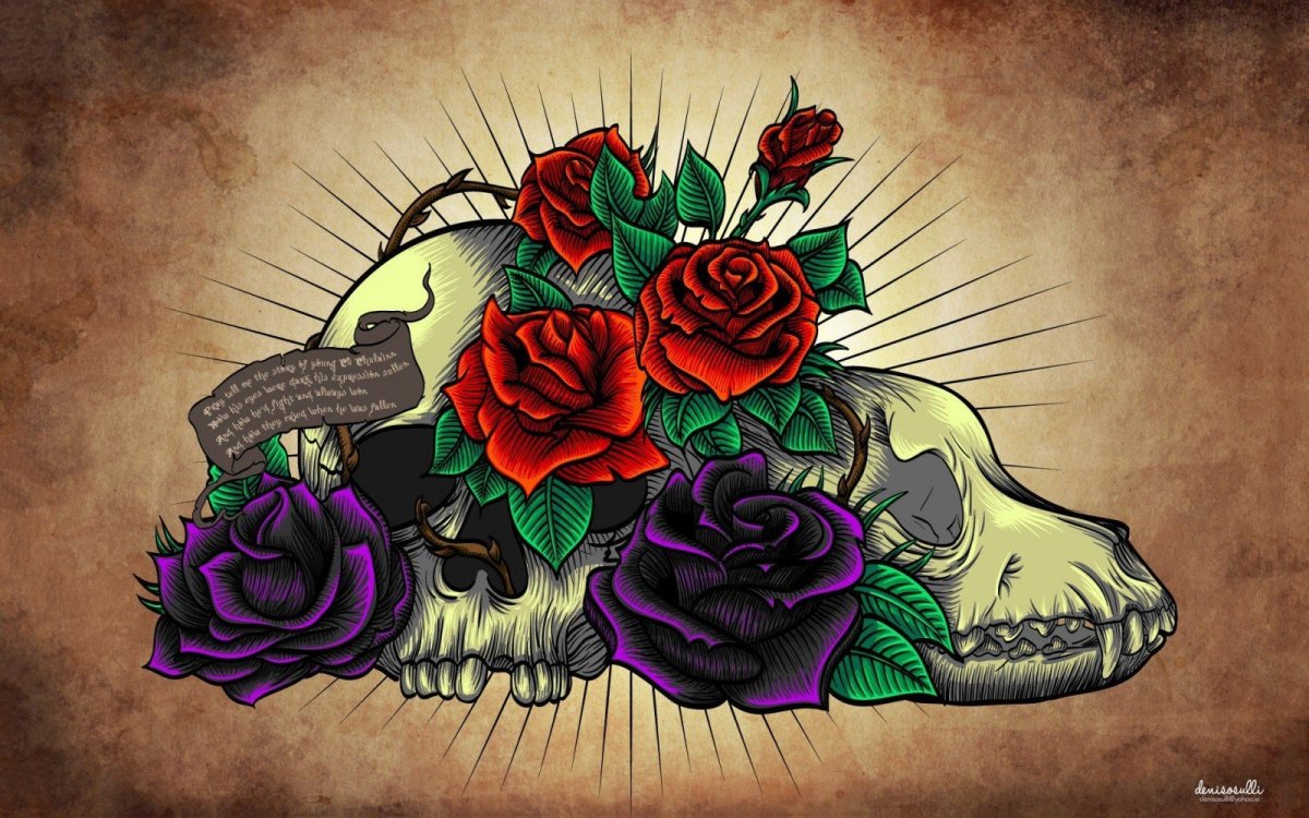 Роза с шипами арт
