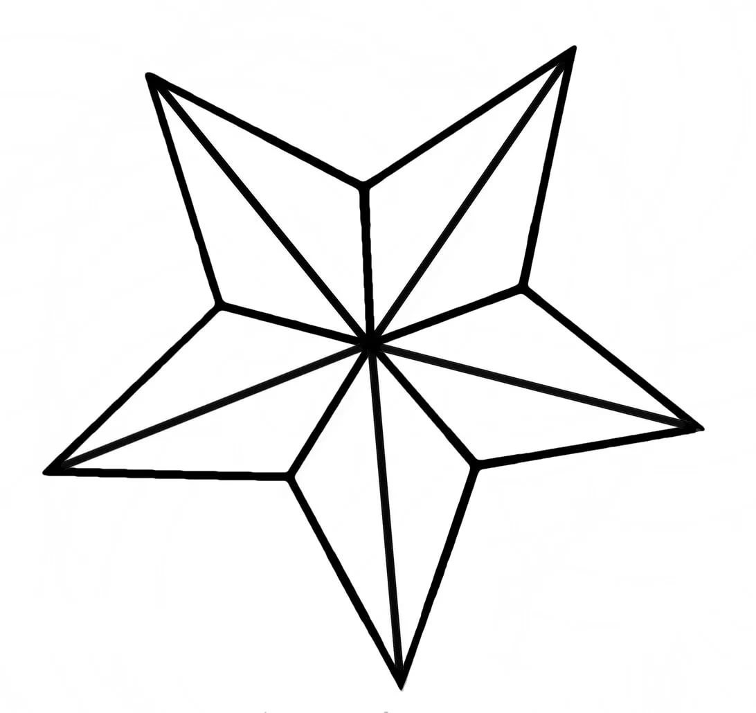 Рисунок карандашом звезда пятиконечная
