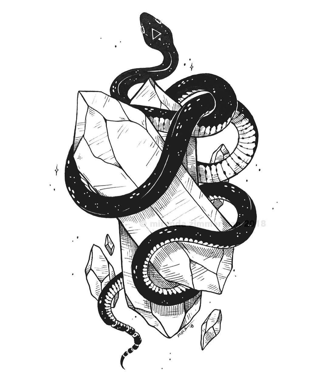 Змея Татуировка эскиз