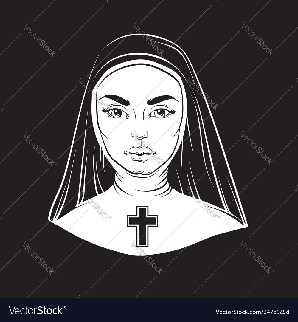 Монахиня вектор