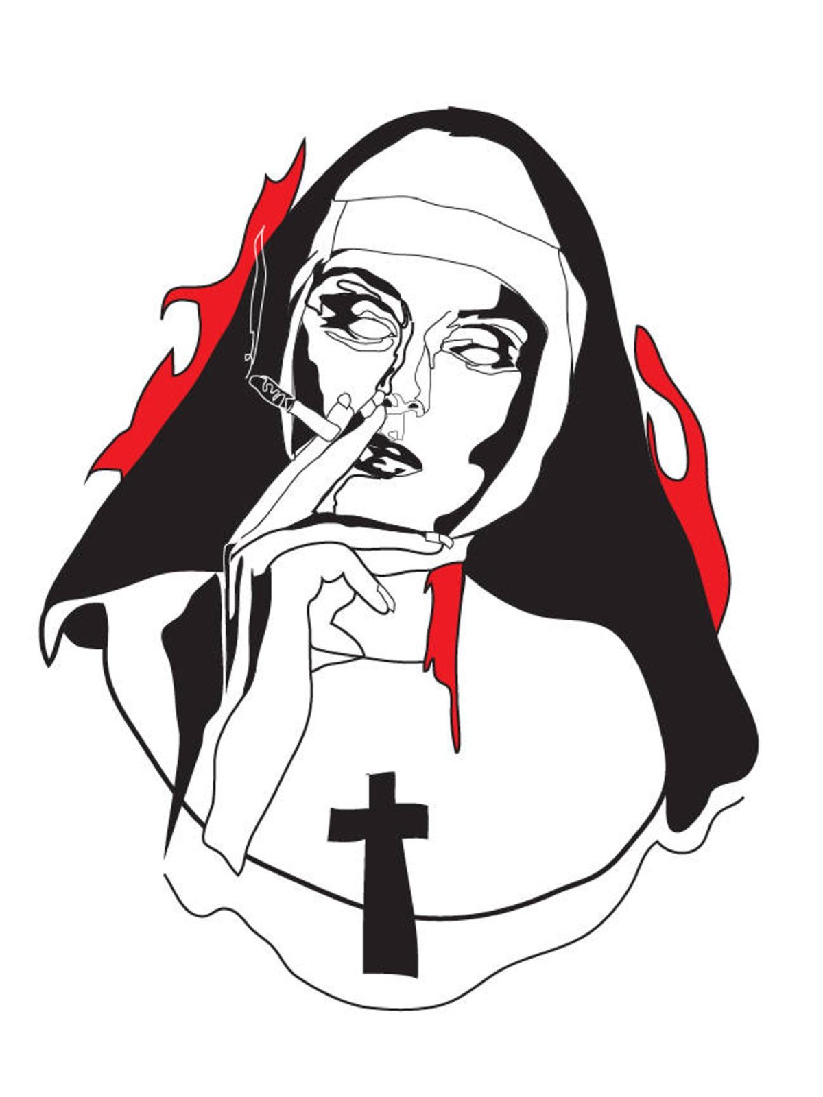 Монахиня эскиз