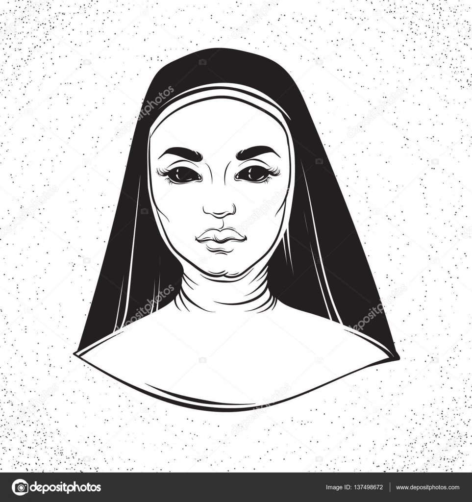 Монахиня эскиз