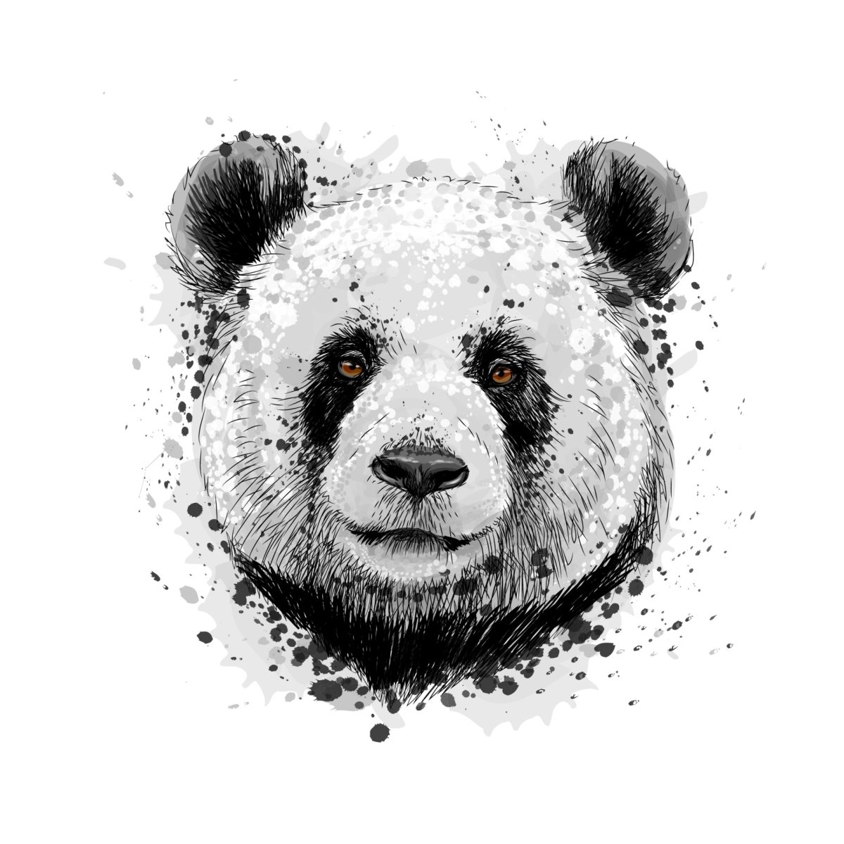 Панда эскиз