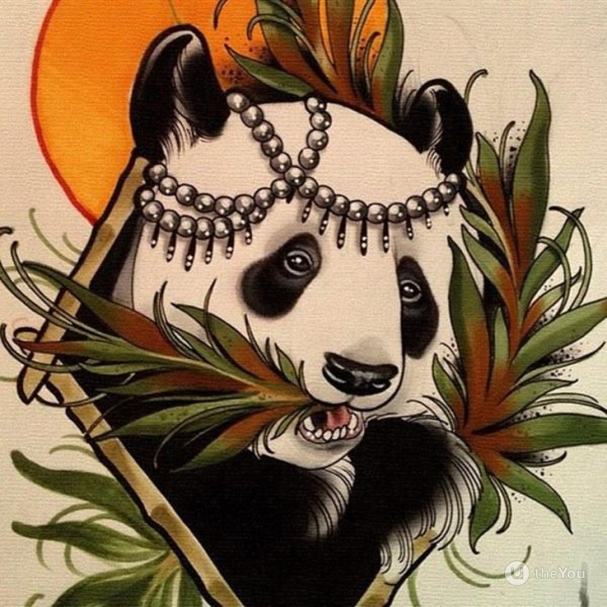 Татуировка Панда эскиз