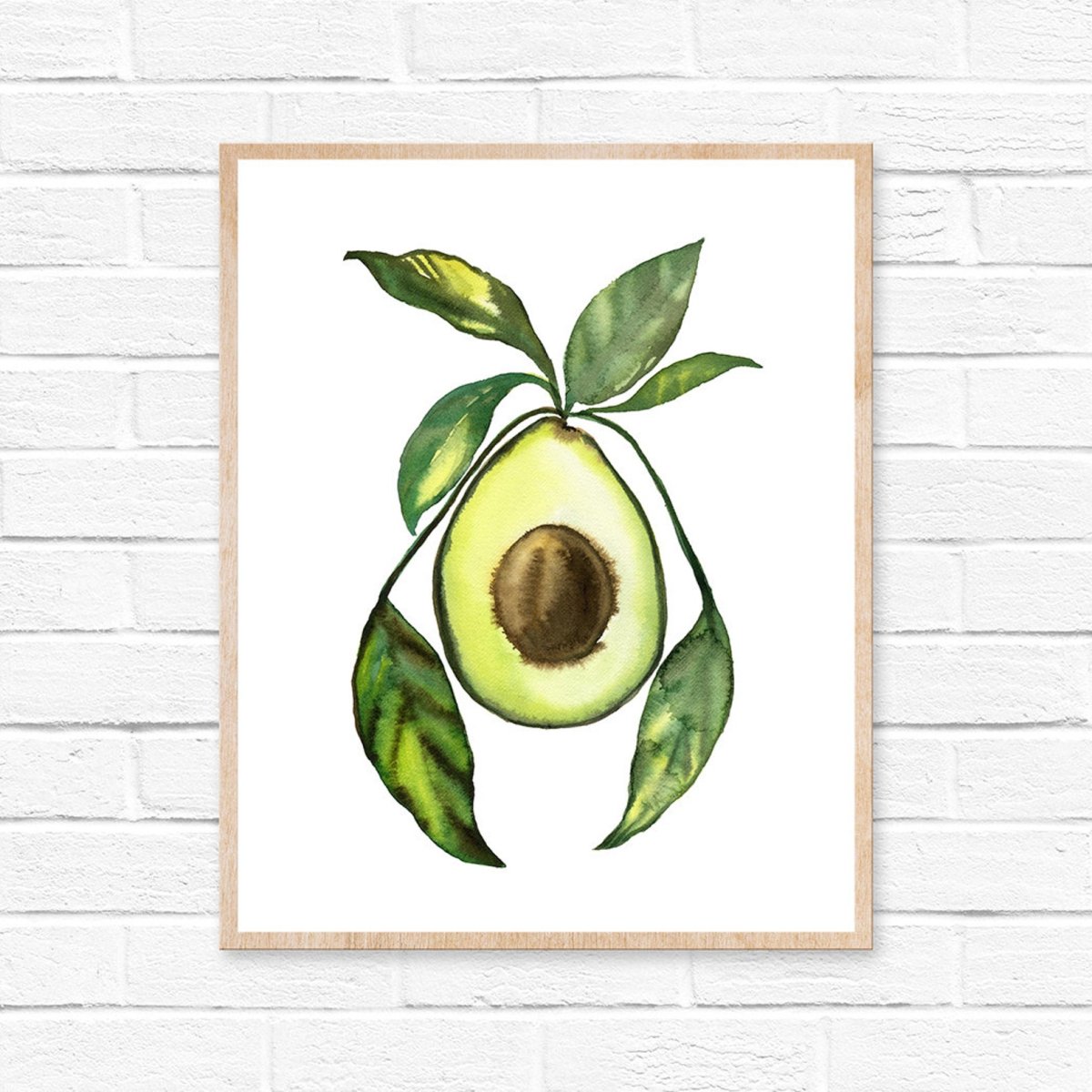 Рисунок авокадо на стену