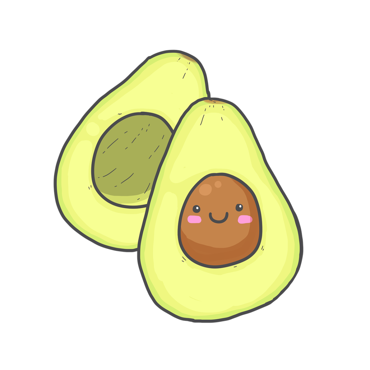 Авокадо срисовки авокадо. Авокадо мультяшное. Авокадо рисунок для срисовки. Картинки милой авокадо