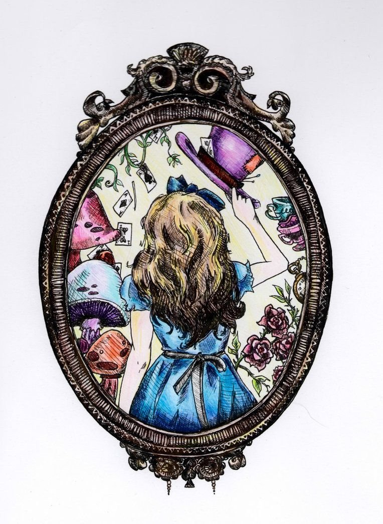 Алисса в Зазеркалье иллюстрации