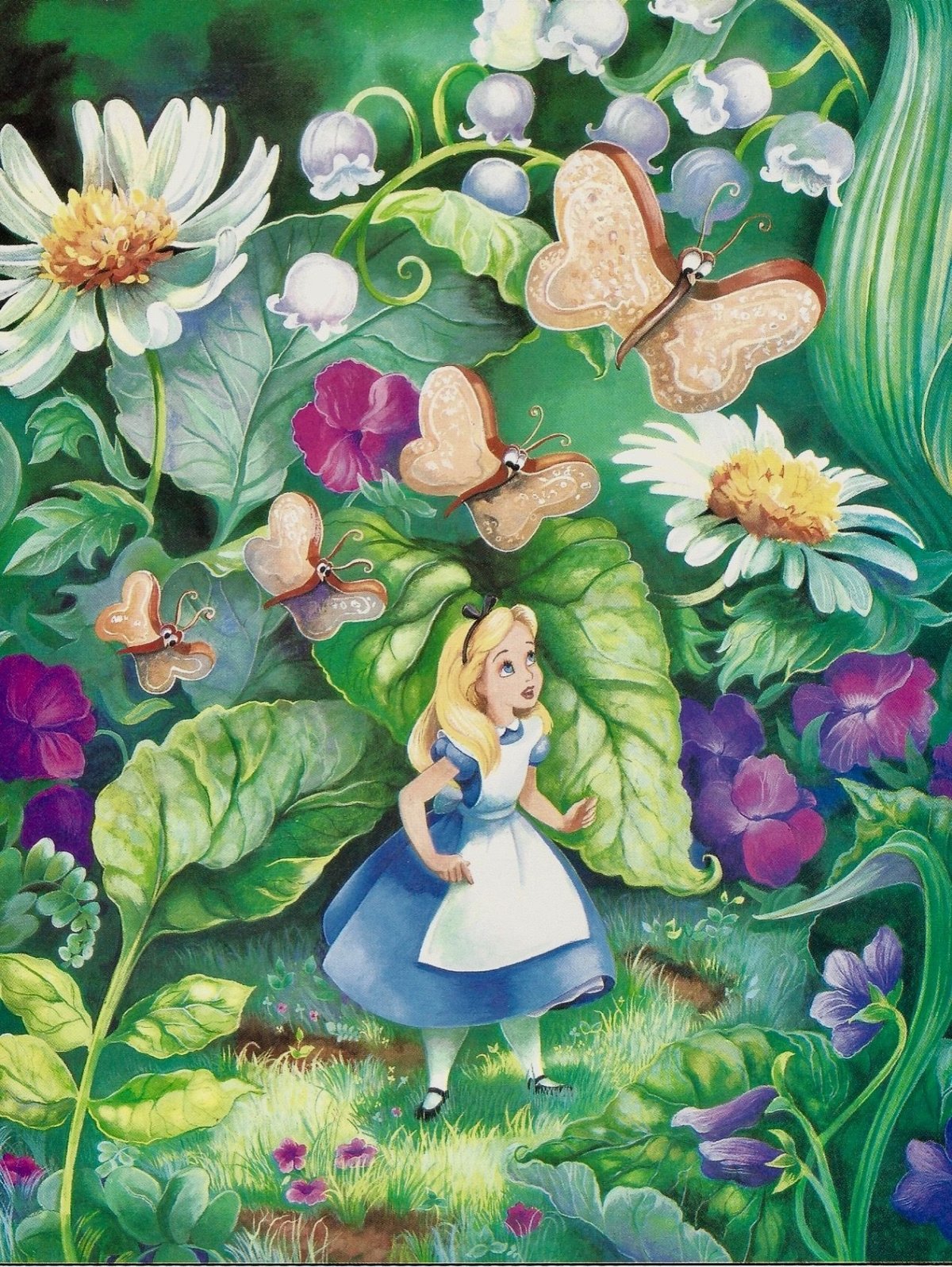 Алиса в сттрранем чудесиллюстрации