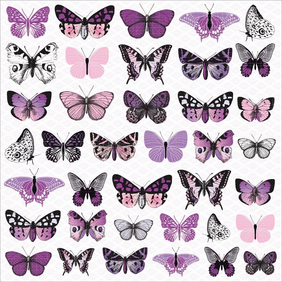 Бабочки фиолетовые для печати