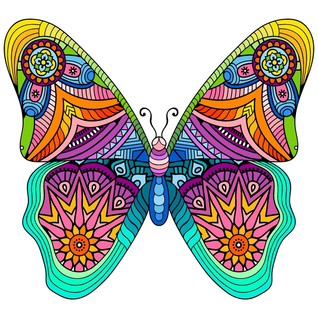 Бабочки Графика цветная