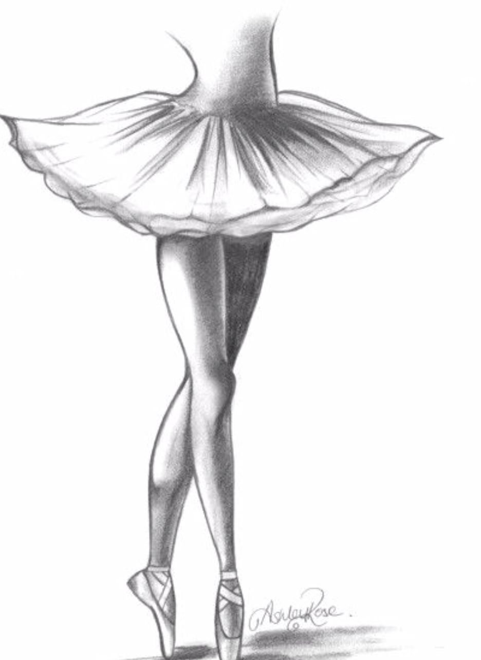 Рисунок балерины для срисовки легкий