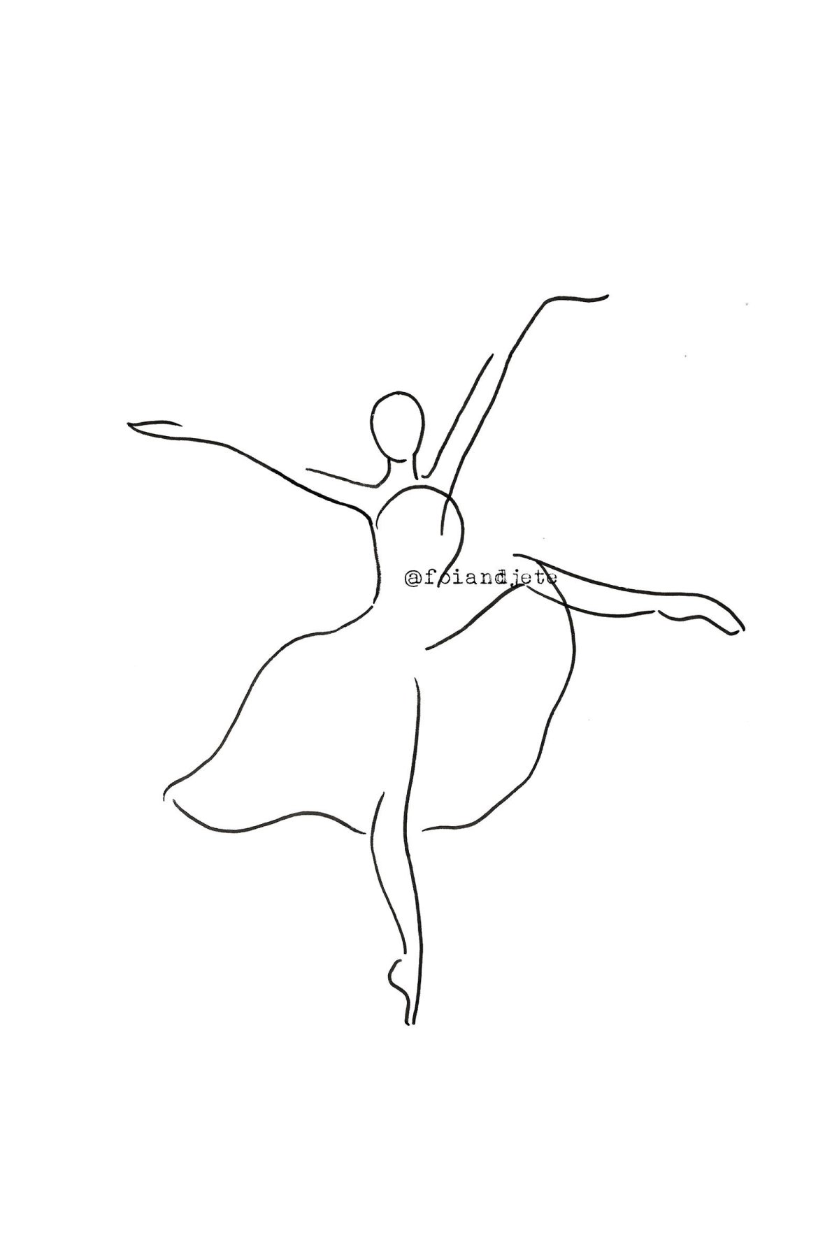 Рисунки балерины легкие