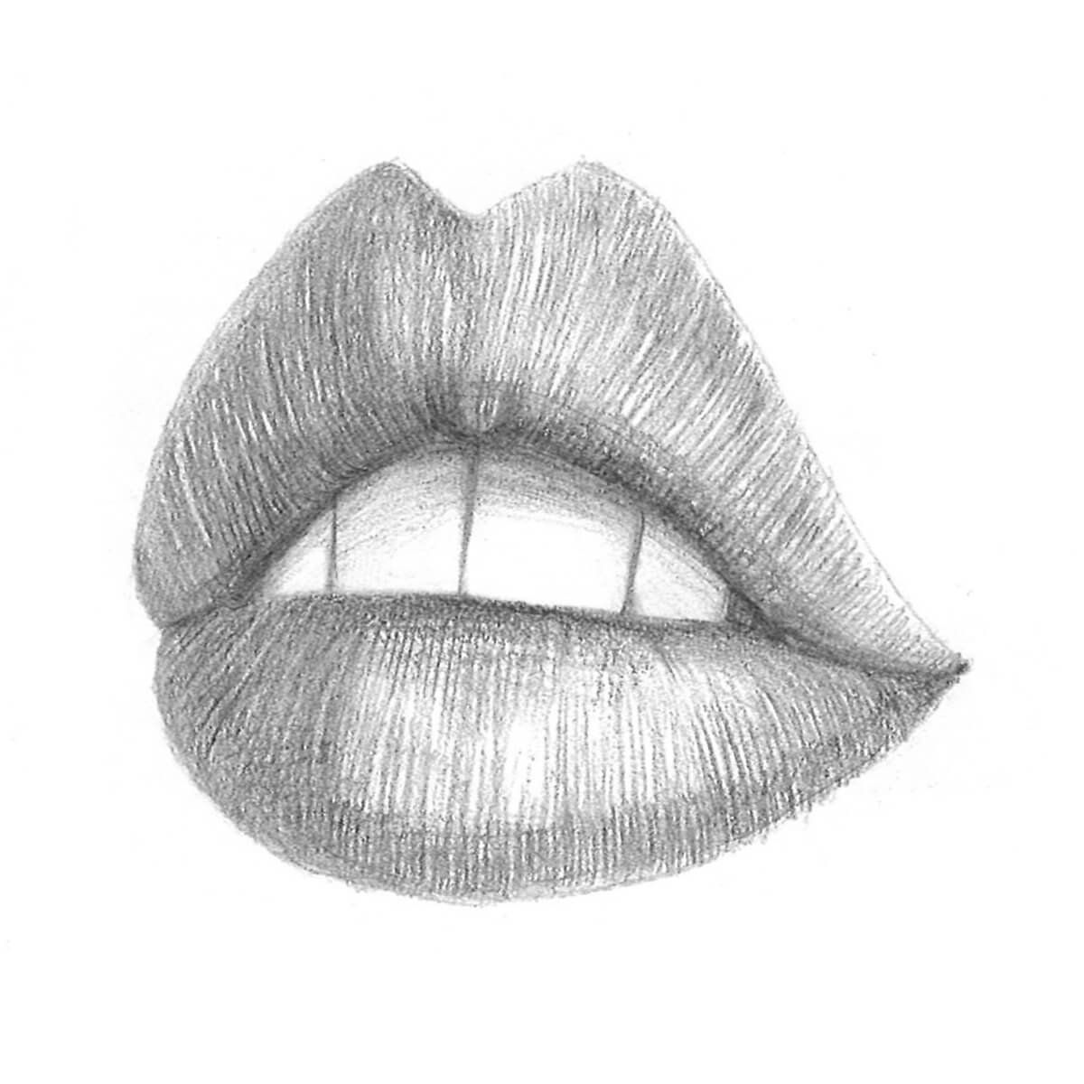 Лёгкие рисунки губы