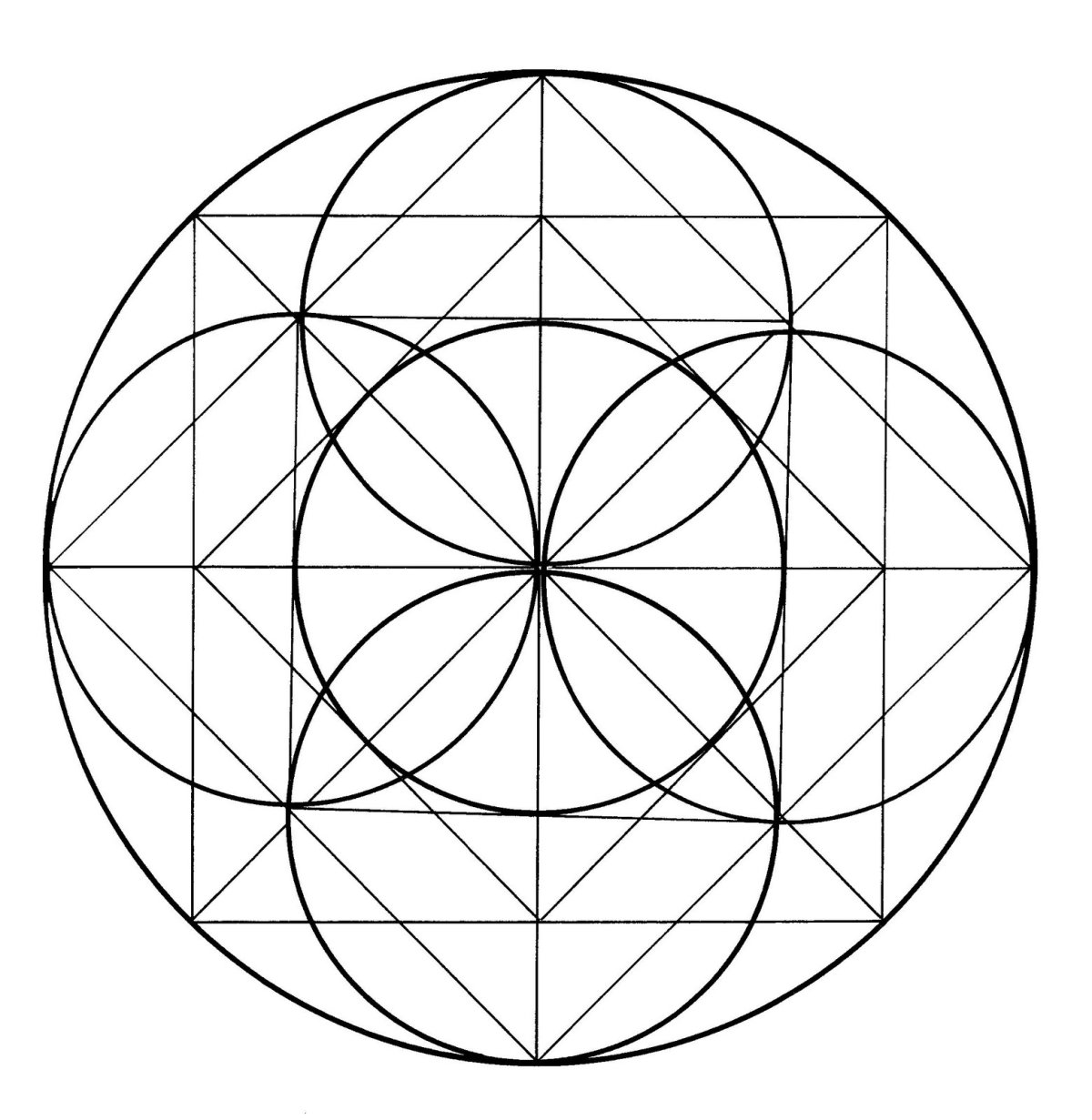 Геометрический орнамент в круге