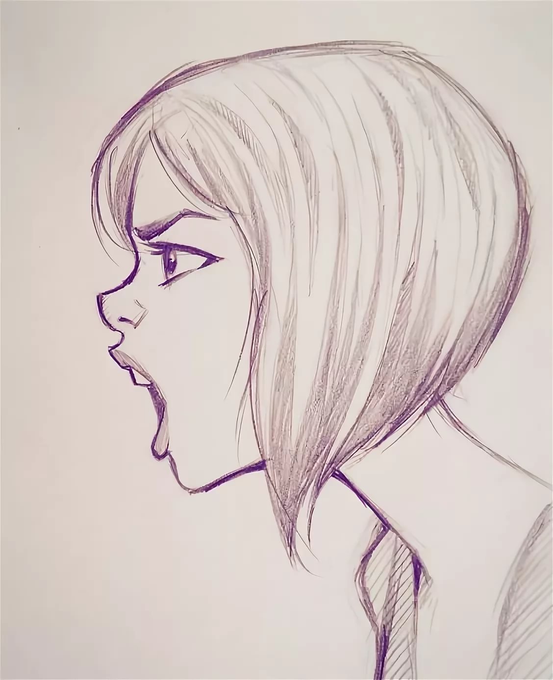 Рисунок для девушки карандашом легкий