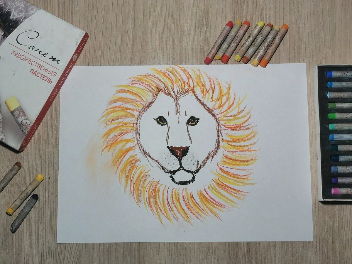 Рисуем Льва поэтапно
