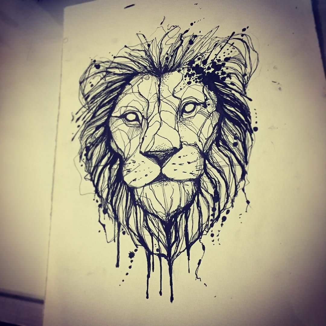 фото эскизы льва