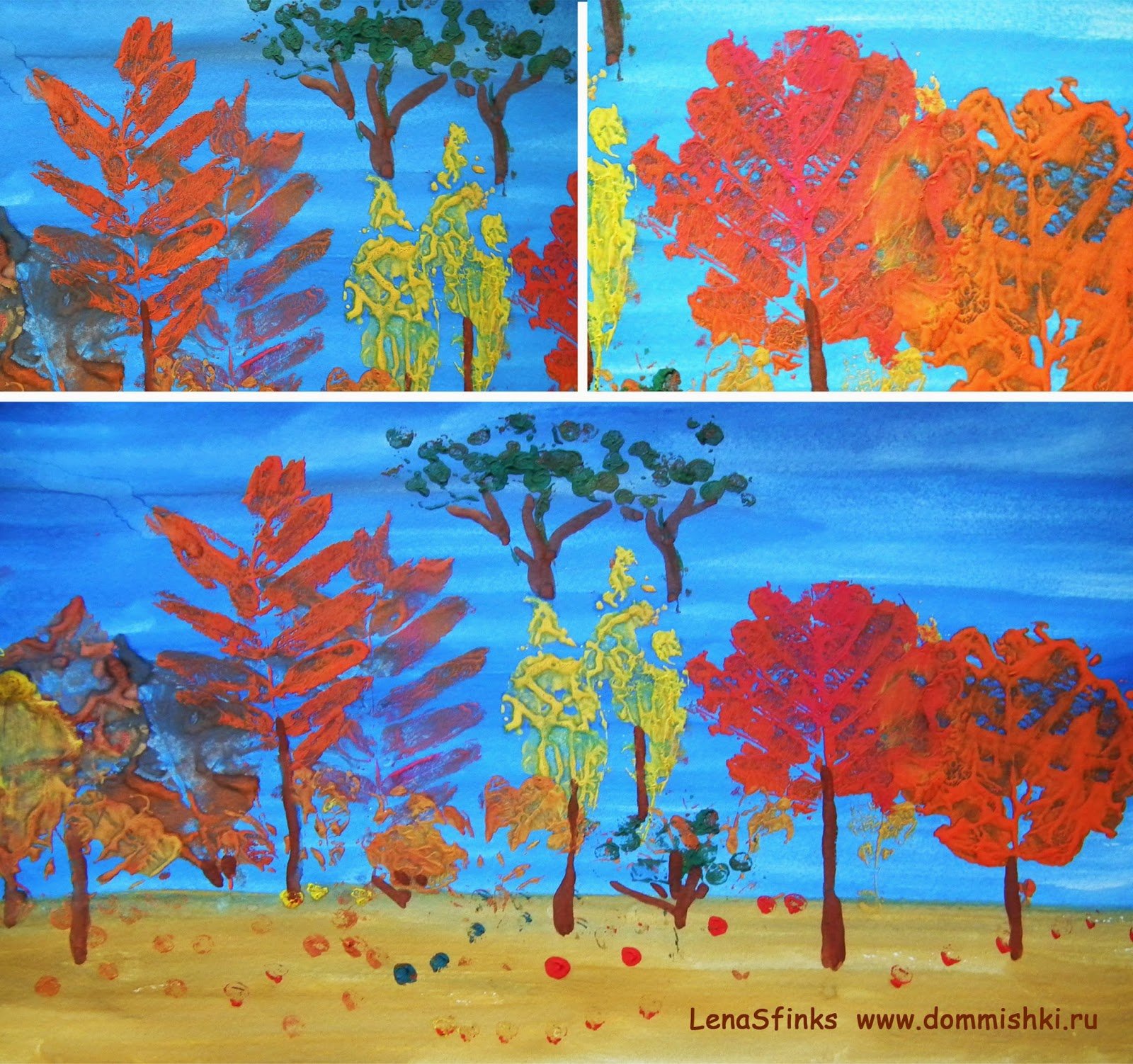 Осенний лес для рисования для детей