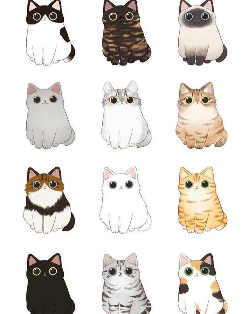 картинки милых котиков для распечатки