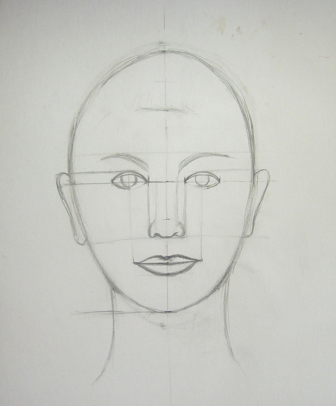 Портрет лица человека карандашом