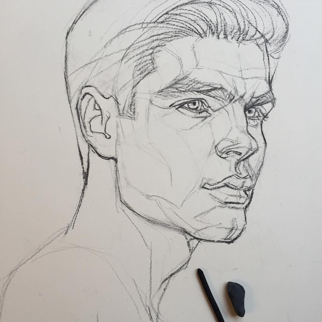 Портрет мужчины карандашом
