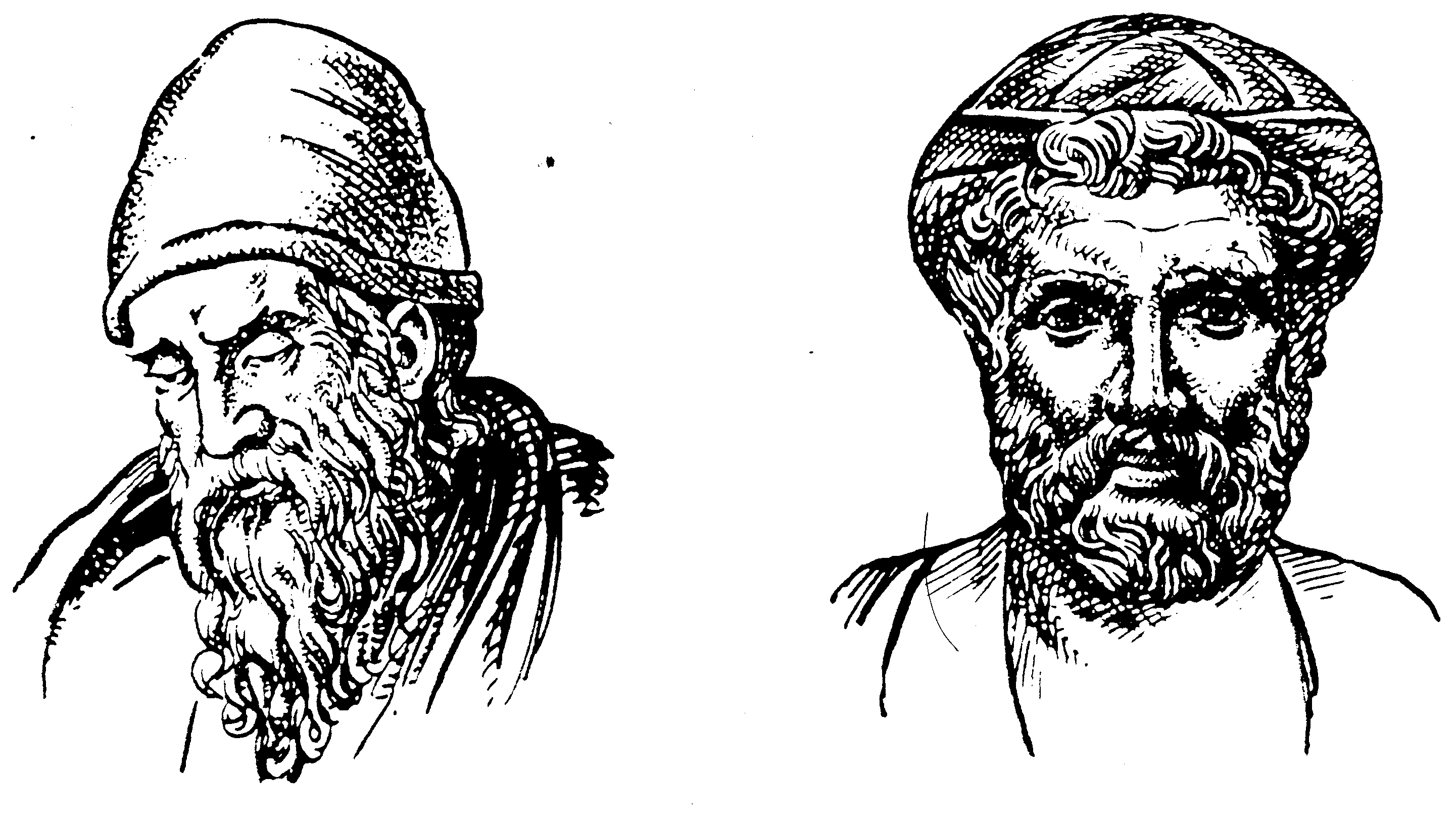 Пифагор, Архимед, Аристотель