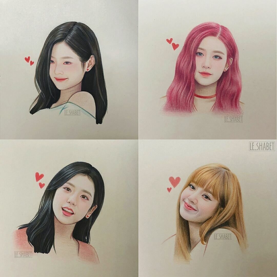 Рисунки blackpink для срисовки