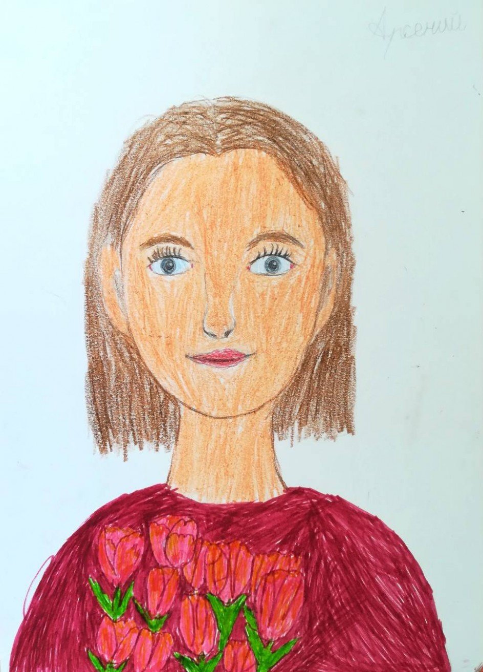 Как нарисовать портрет мамы карандашом от сына 11 лет на день рождения