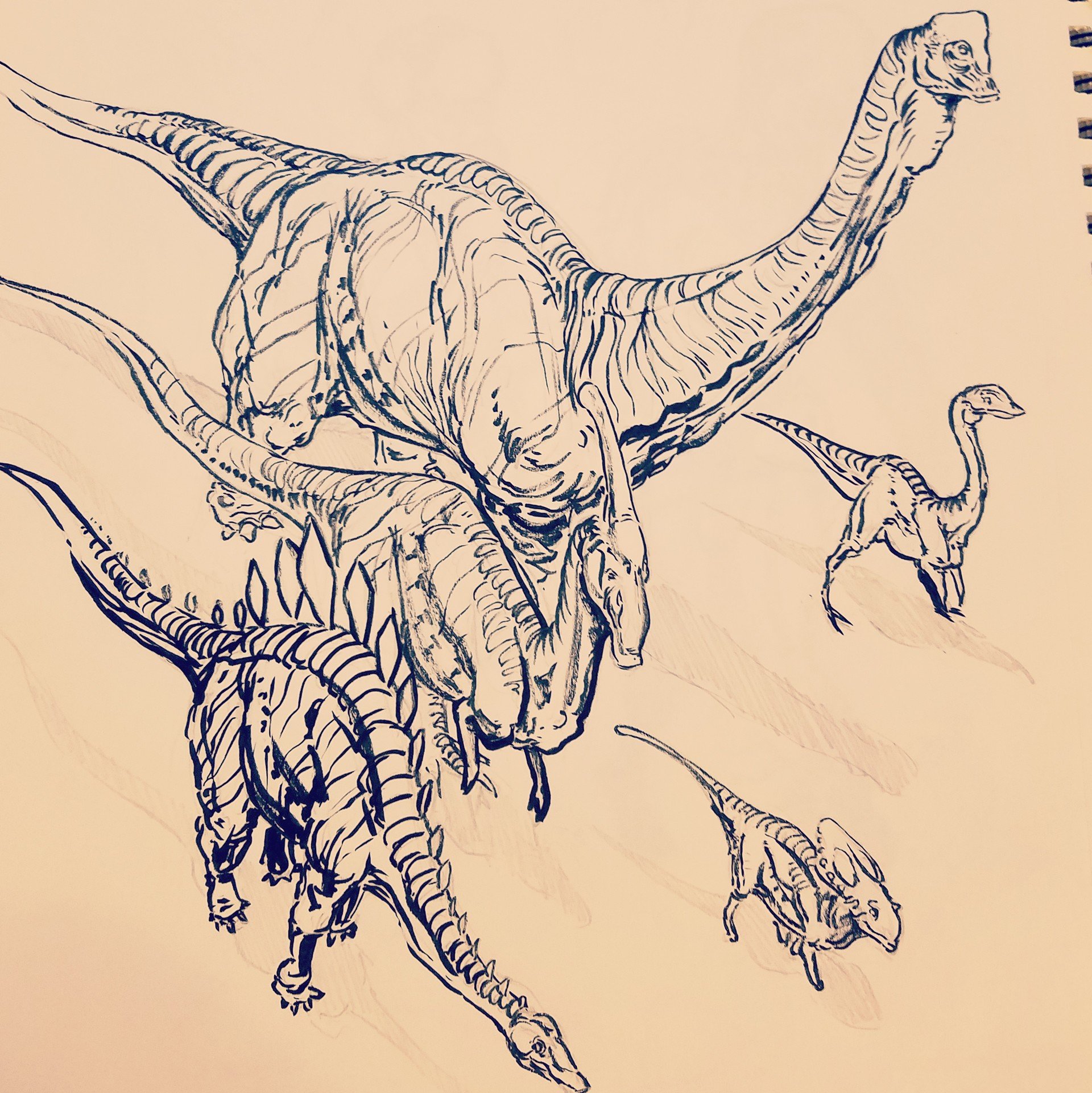 Динозавр набросок