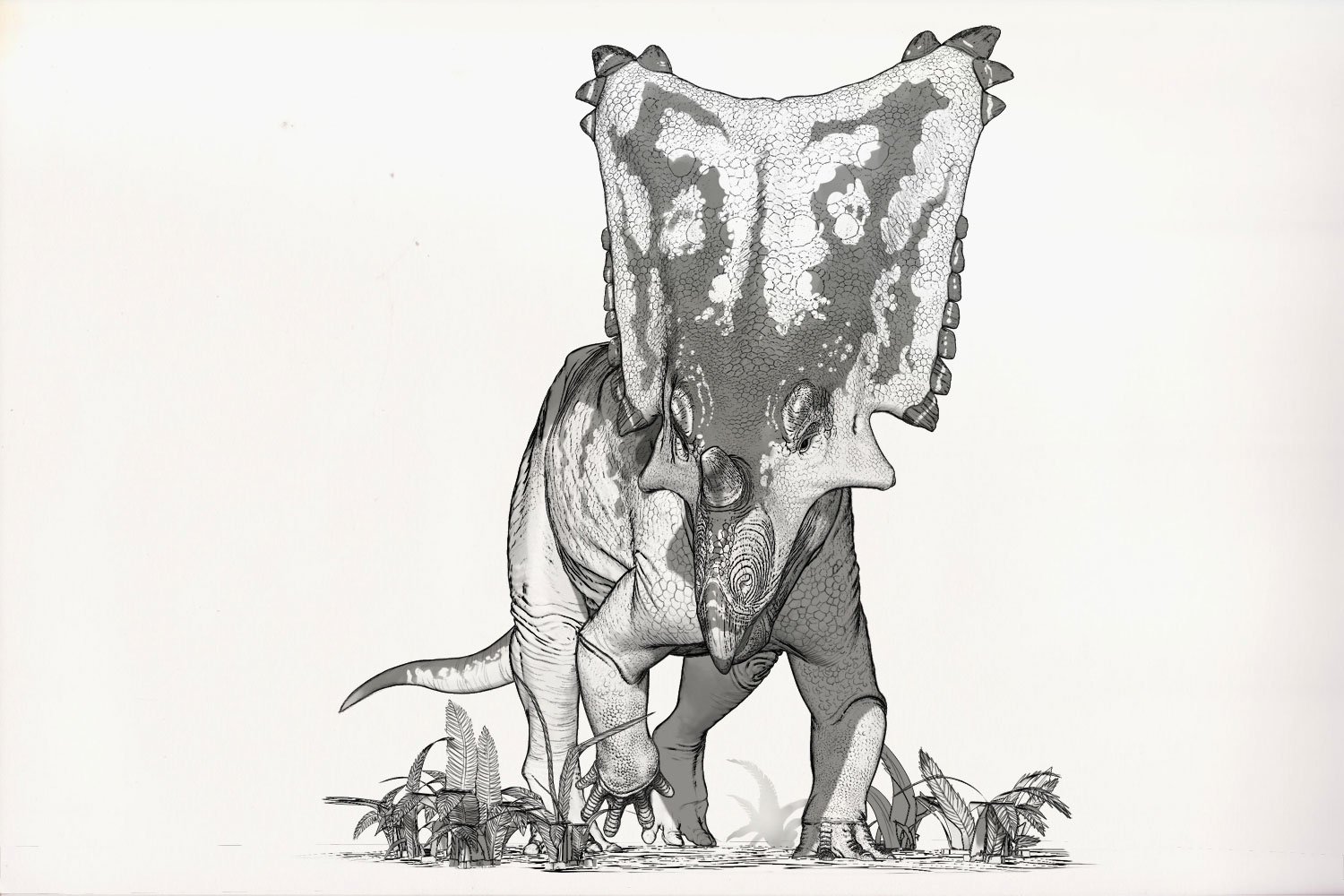 Динозавр графический рисунок