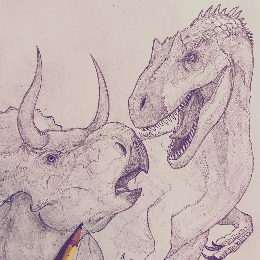 Динозавр скетч