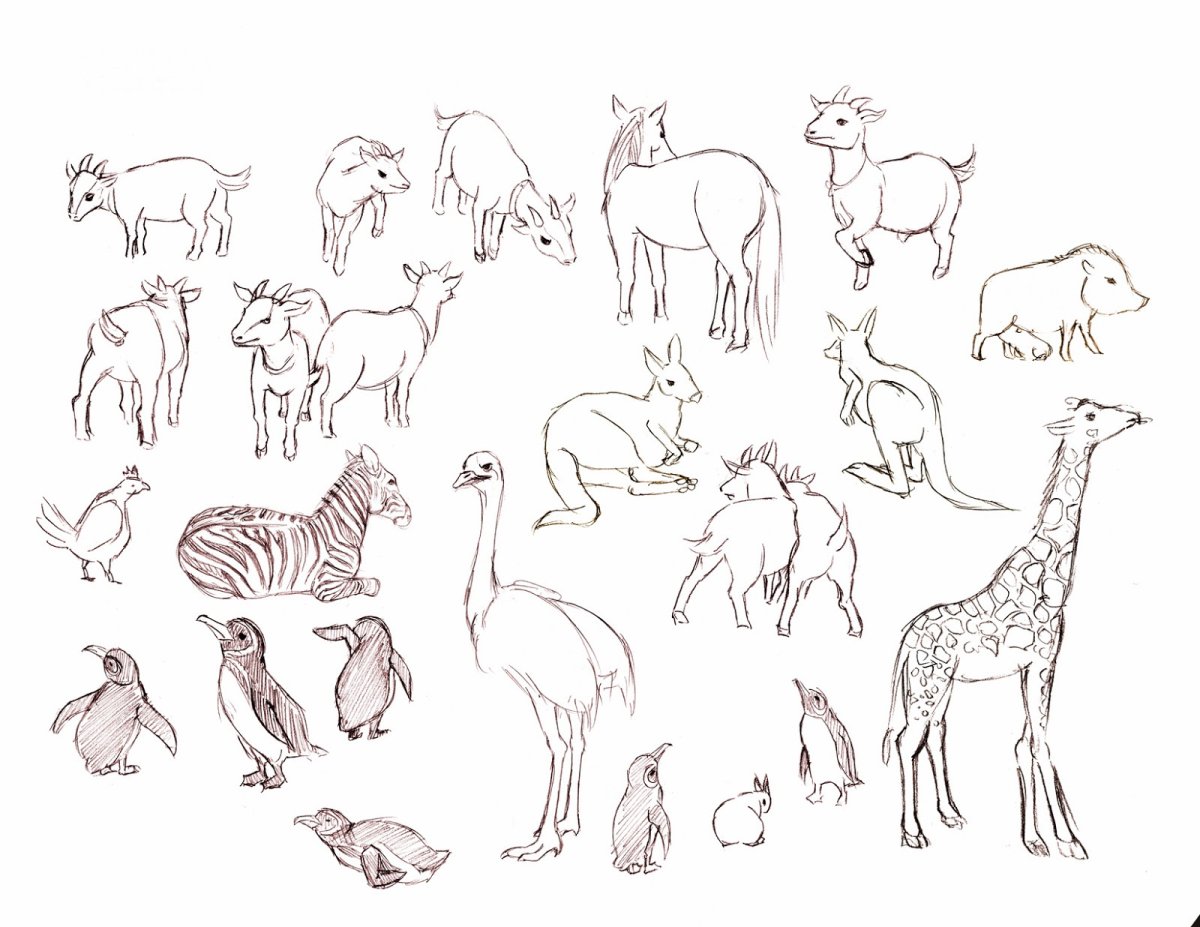 Дизайнерские животные рисунки