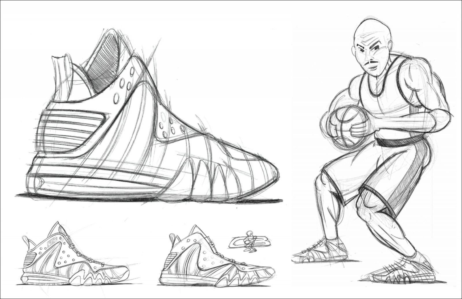 Эскиз спортивной обуви мужской