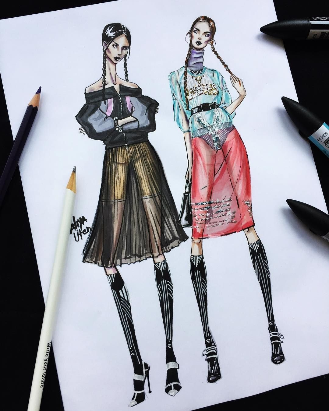 Fashion рисунок обучение