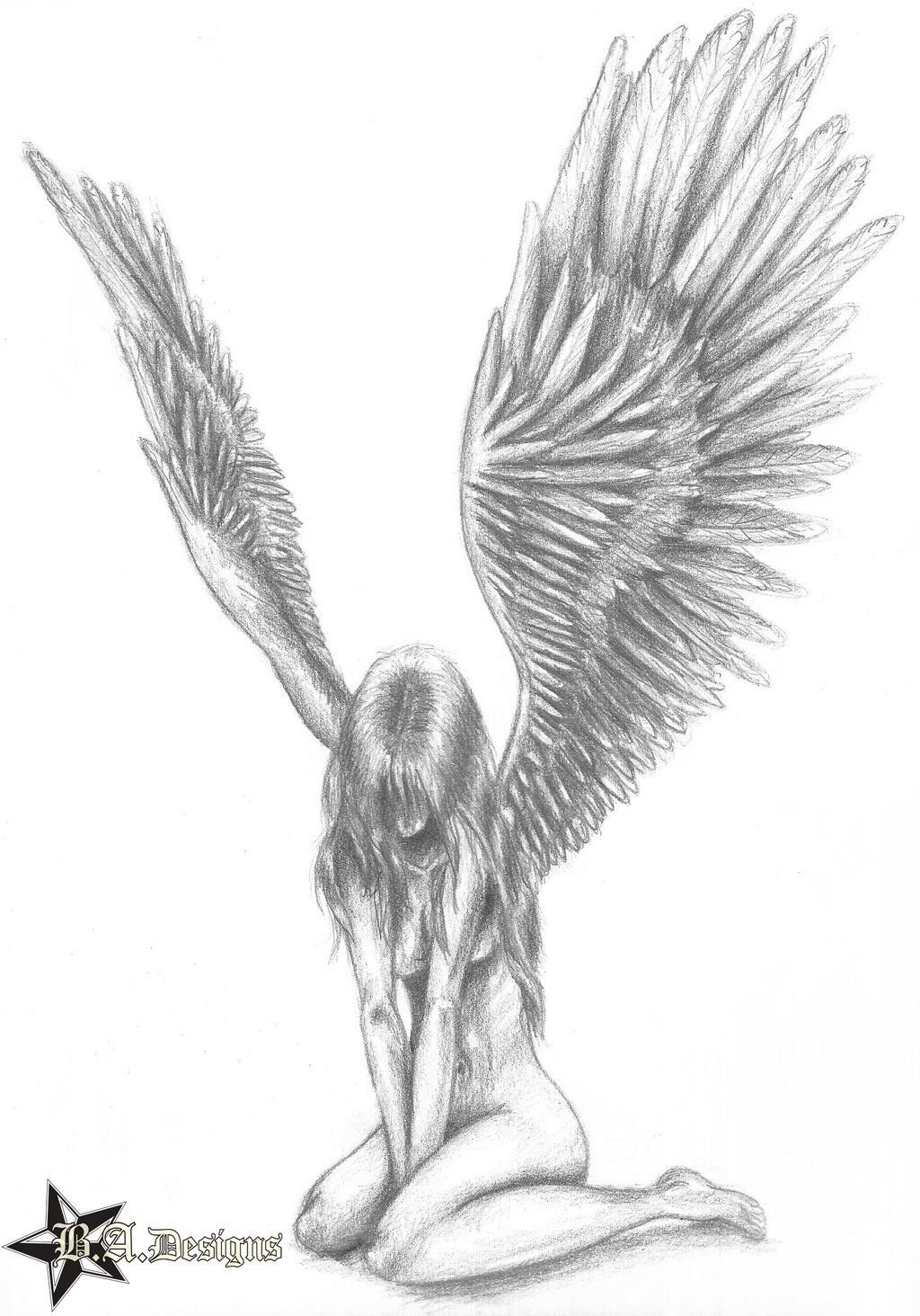 ангел голая рисунок фото 116
