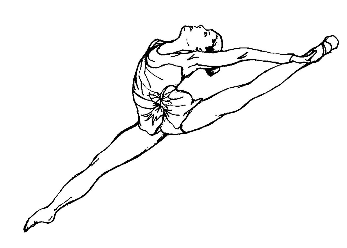 Раскраска художественная гимнастика