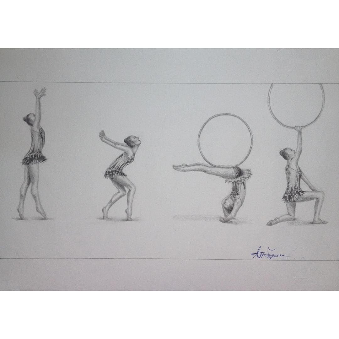 Художественная гимнастика рисунок карандашом