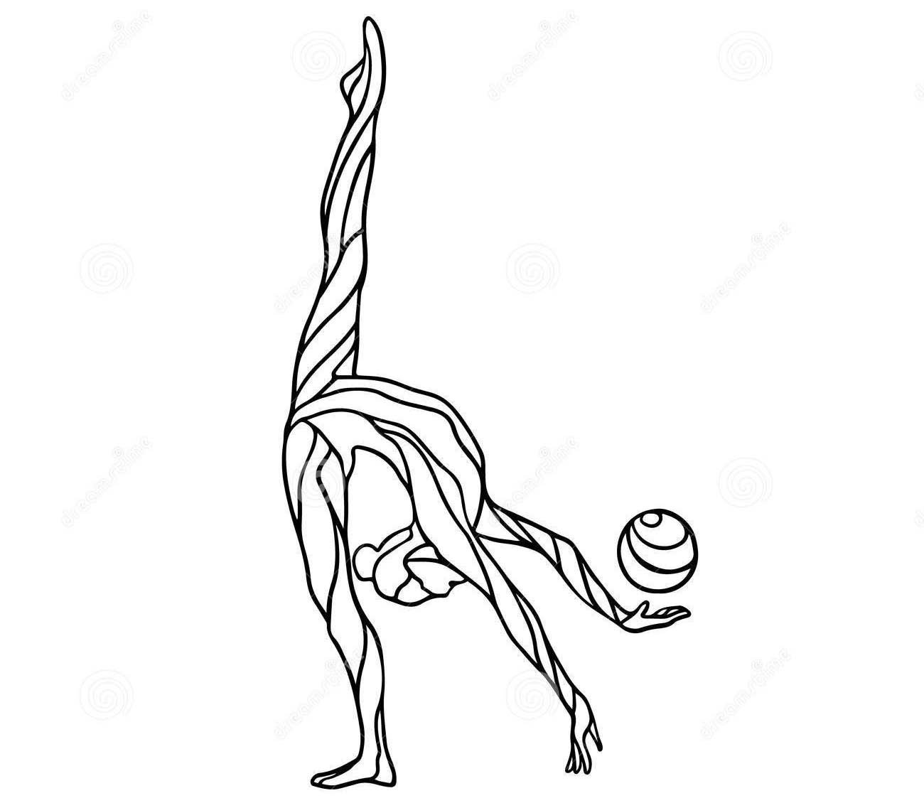 Рисунки для срисовки гимнастика художественная