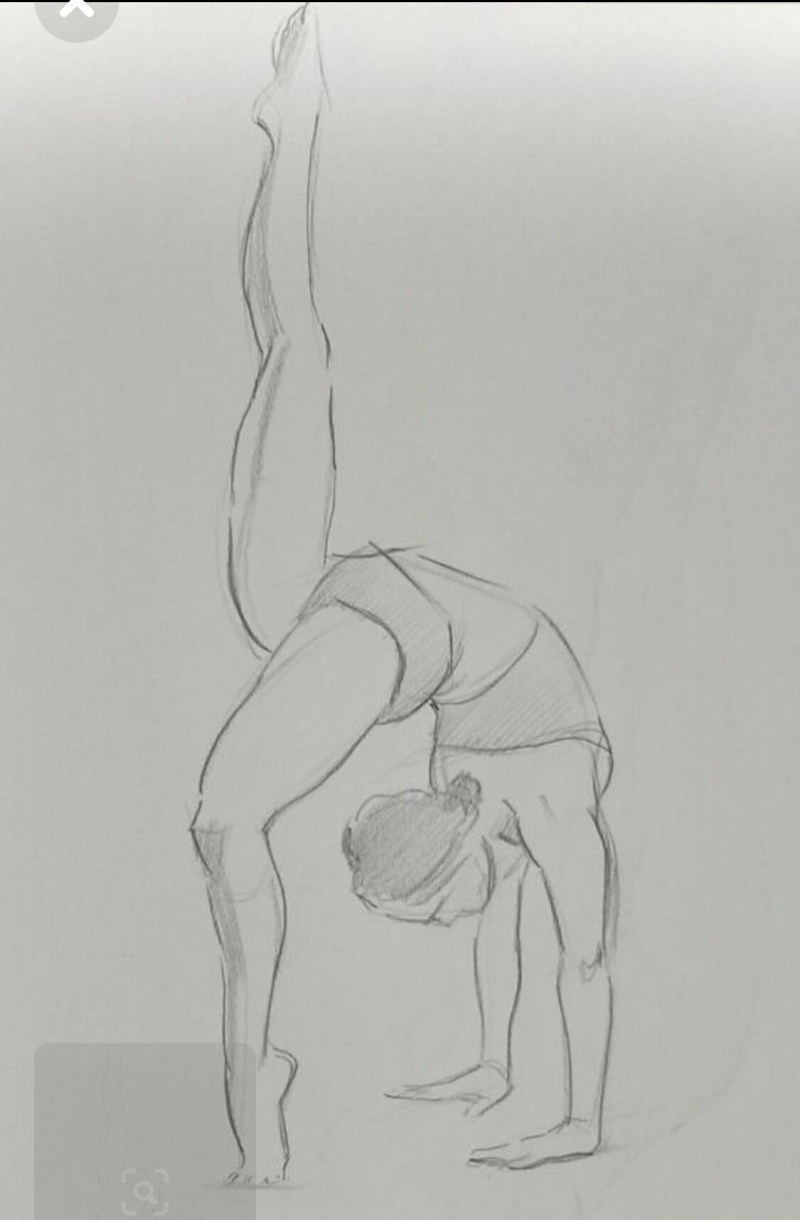 Гимнастка рисунок карандашом