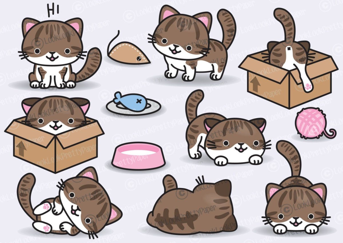 картинки котиков няшек для срисовки