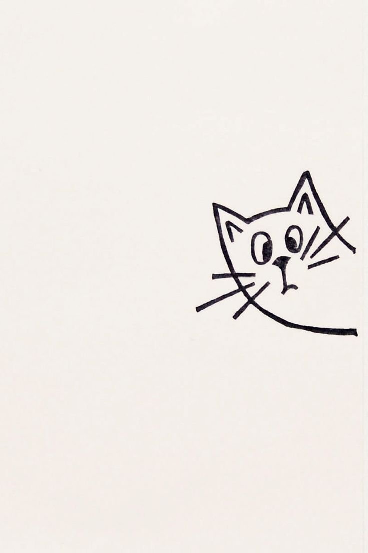 легкие картинки кошек для срисовки