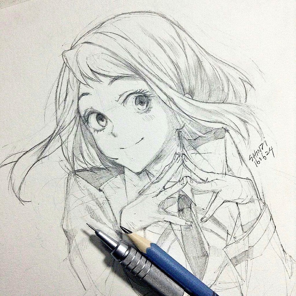 Идеи для рисования карандашом аниме