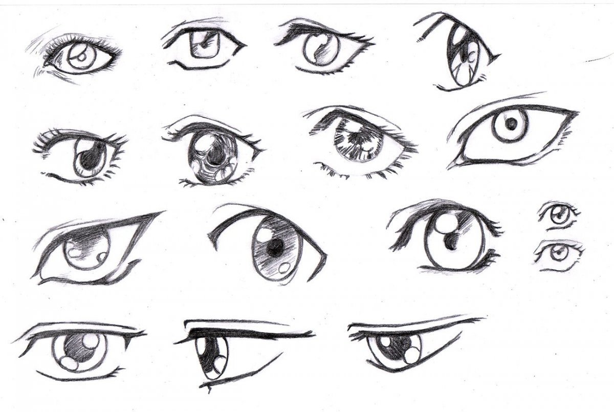 Стиль рисования глаз карандашом