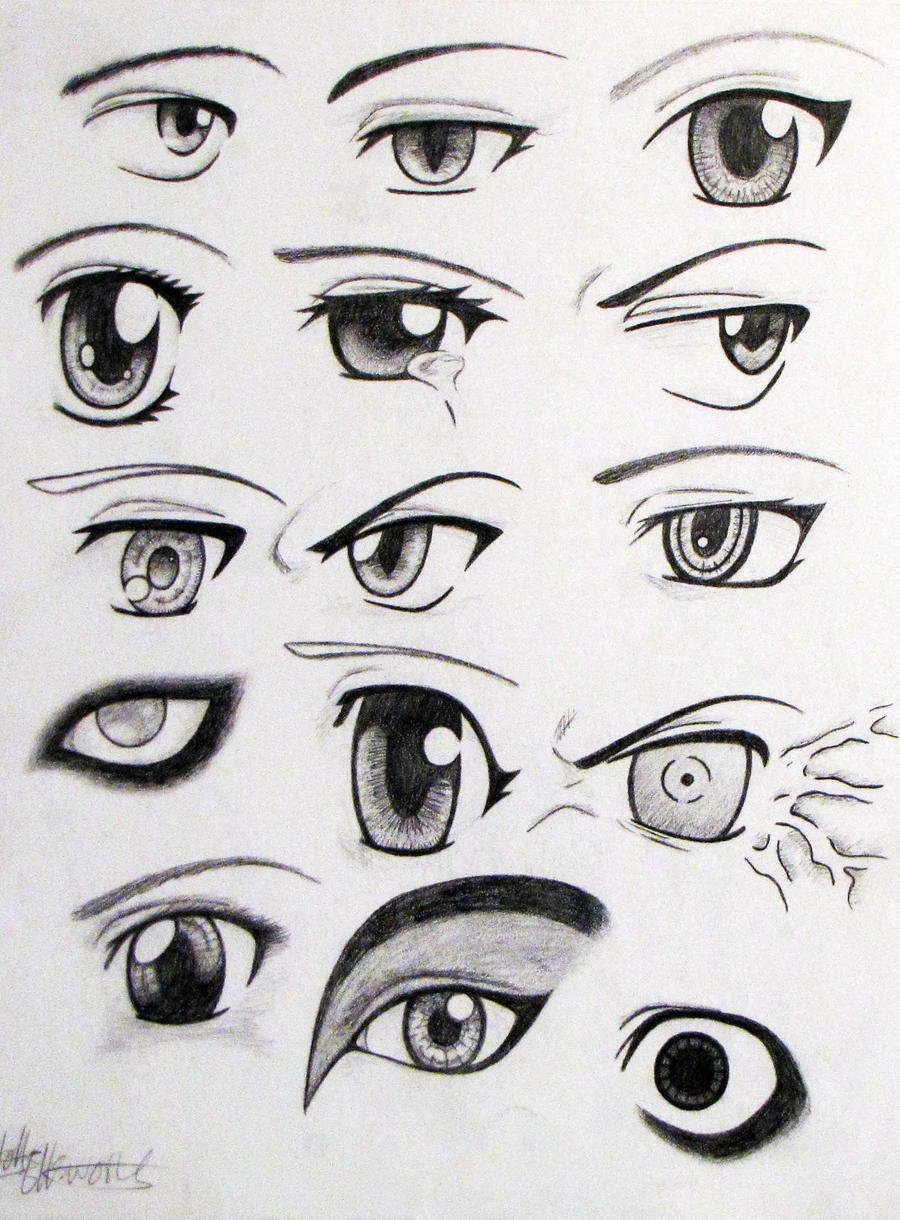 Полузакрытые глаза аниме