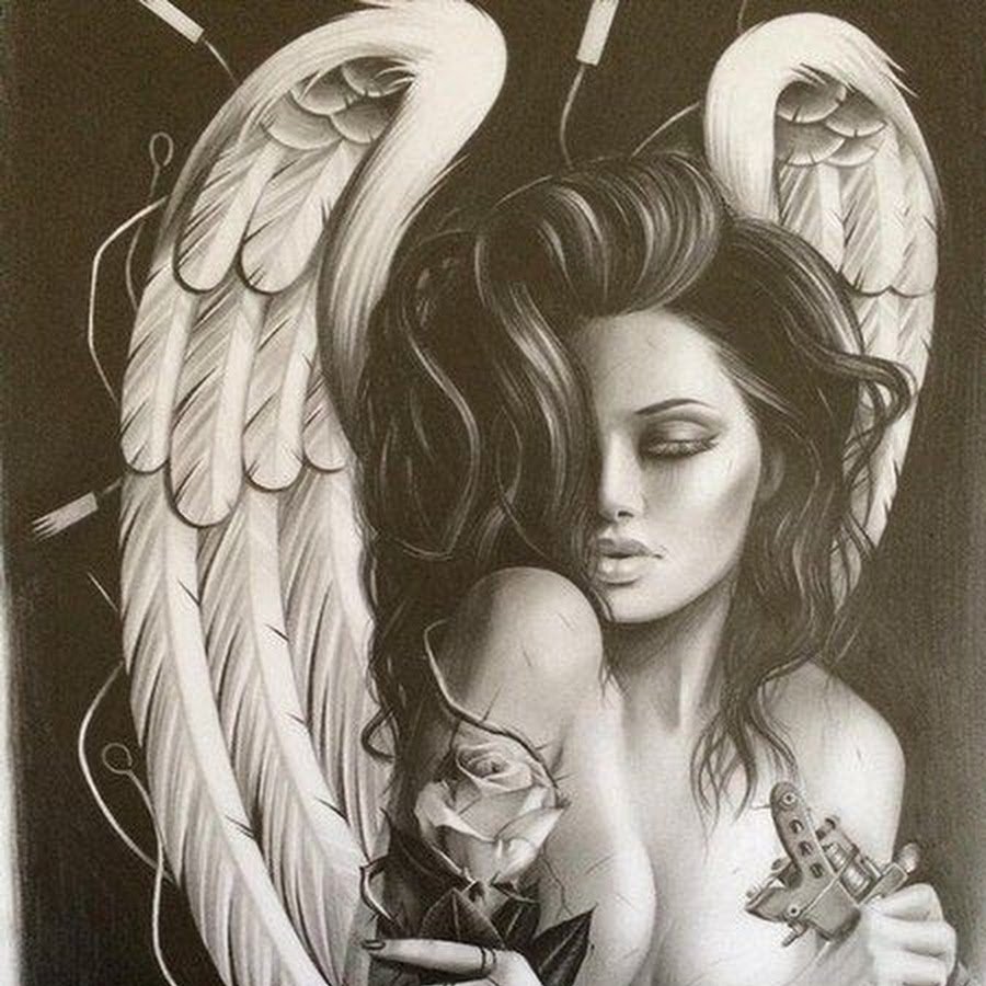 ангел голая рисунок фото 44