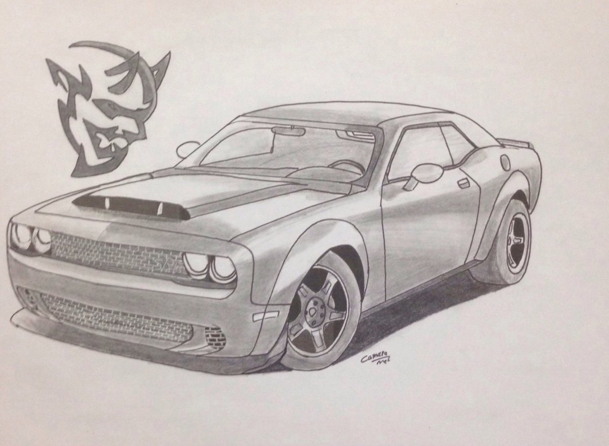 Dodge Challenger скетч