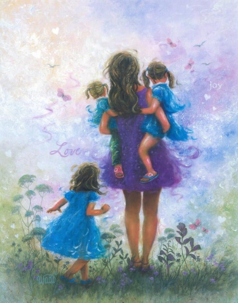 Картина мама и две дочери