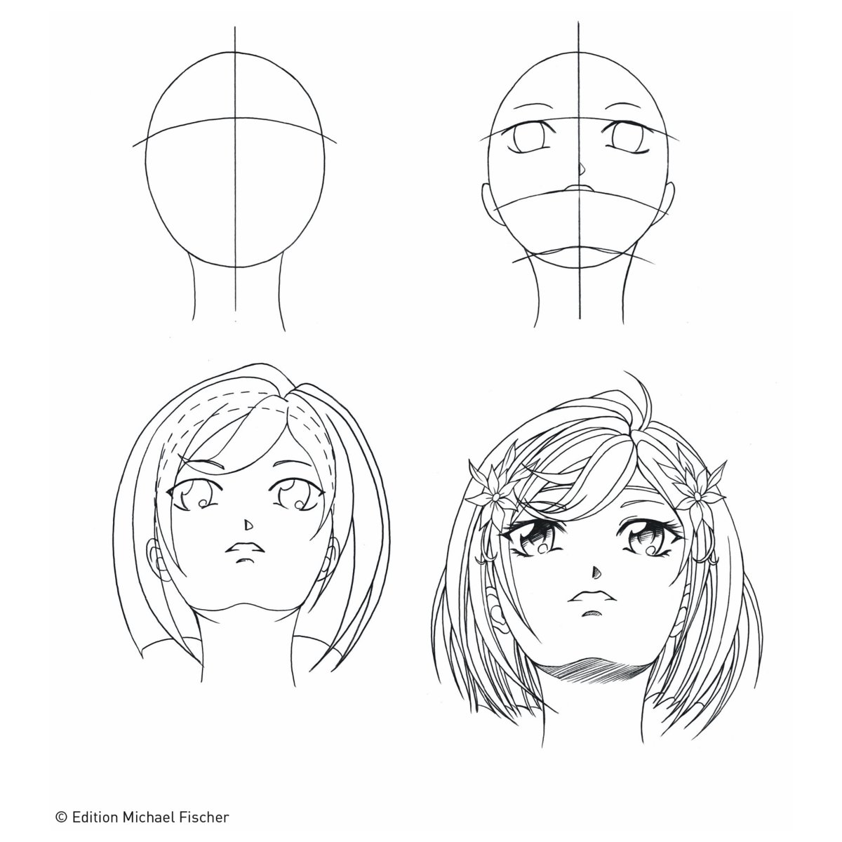 Схема лица аниме