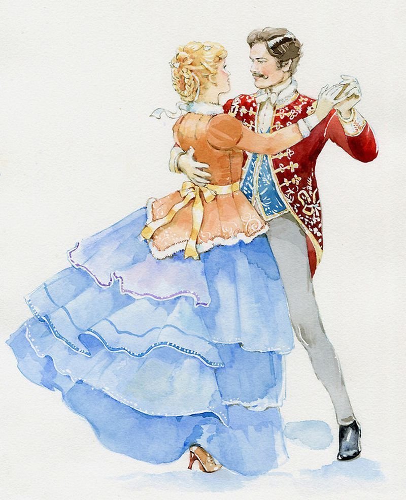 Танцующая пара на баду