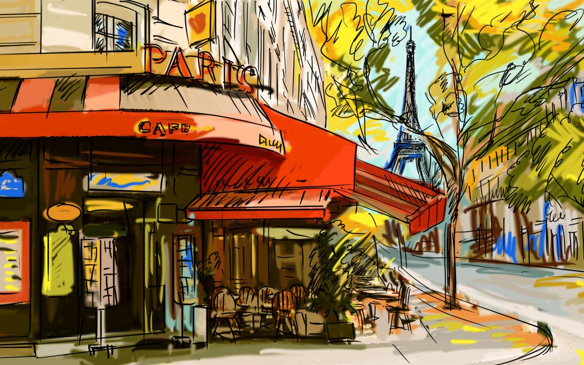 Улица Париж скетч кафе скетч